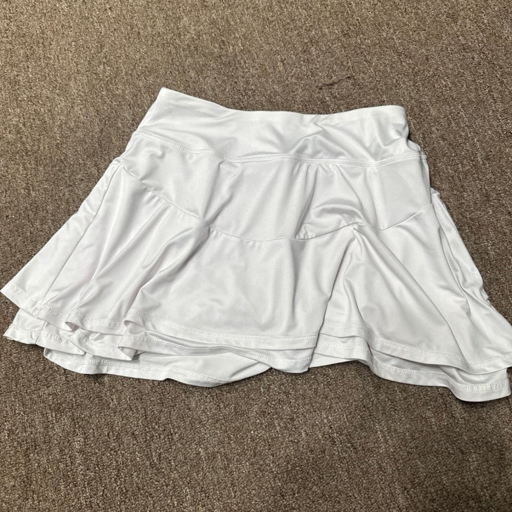 White tennis skirt